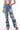 Front View Ella Bella High Rise Wide Leg Distressed Jeans