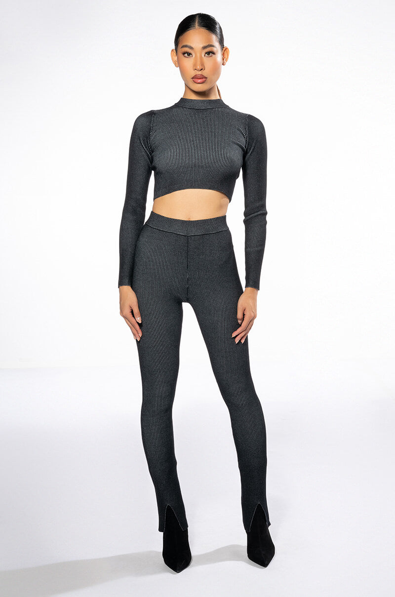 Extra View Ella Long Sleeve Cropped Sweater