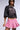 Extra View Ella Pleated Denim Mini Skirt In Pink