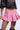 Extra View Ella Pleated Denim Mini Skirt In Pink