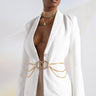 Front View Empire State Of Mind White Summer Blazer