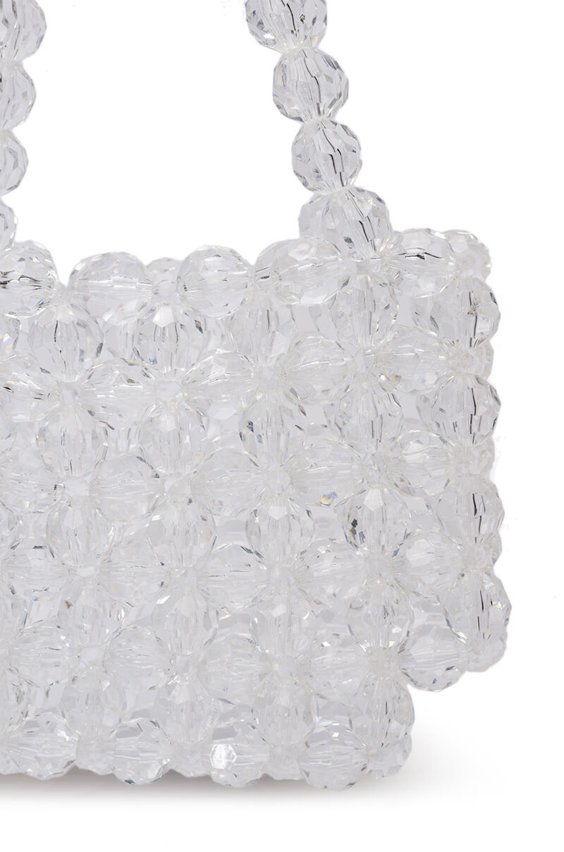 Detail View Enchanted Beaded Bag In Clear 3