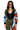 Front View Enjoy The Ride Multi Colored Crop Bomber