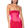 Front View Enjoy The View Mesh Panel Sequin Mini Dress In Pink