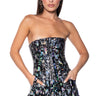 Front View Envision Me Corset Top In Black