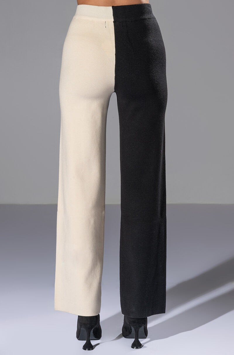 Extra View Envy Me Colorblocked Knit Wide Leg Pant view 7
