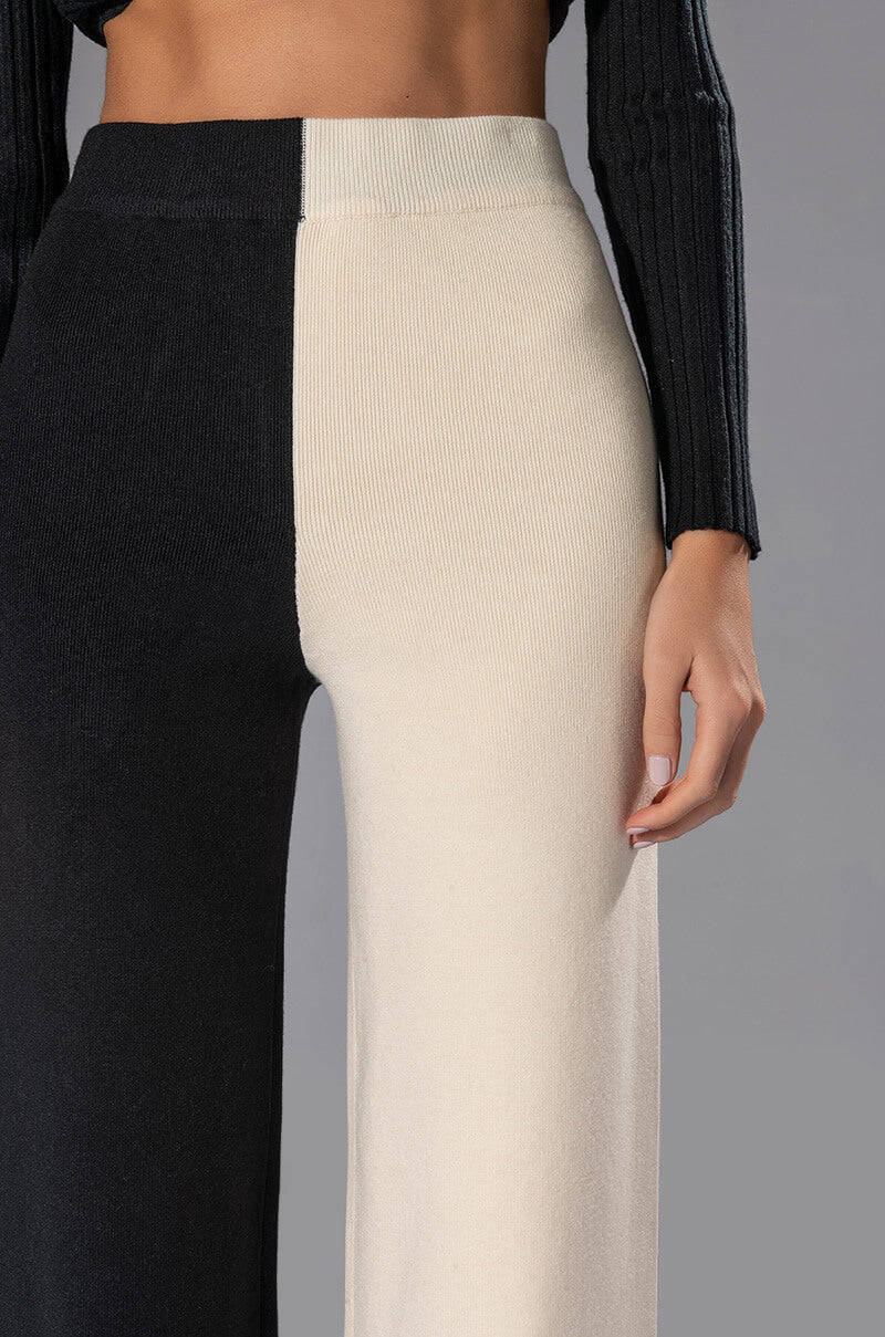 Extra View Envy Me Colorblocked Knit Wide Leg Pant view 8