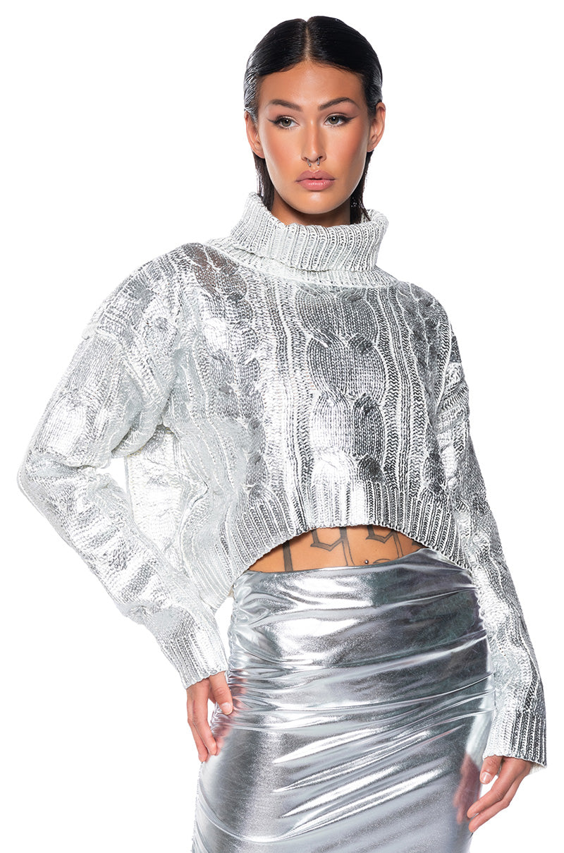 ESME SILVER METALLIC SWEATER view 0