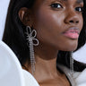 Front View Estelle Embellished Chandelier Earrings