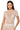 Front View Estelle Mock Neck Lettuce Hem Mesh Top