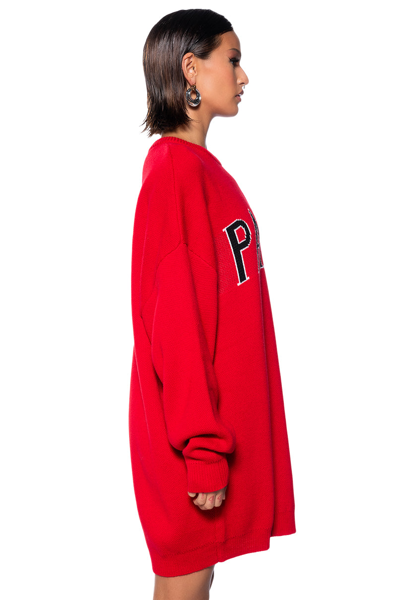Back View Et Voila Oversized Sweater