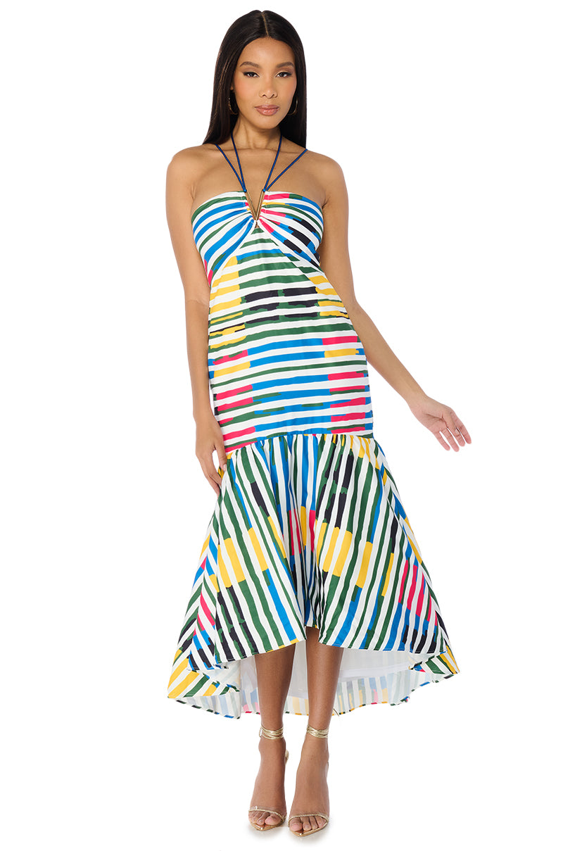 EURO SUMMER PRINTED MIDI DRESS AKIRA EURO SUMMER PRINTED MIDI DRESS AKIRA