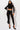 Front View Europe Tour High Waisted Mesh Feather Pants in Black