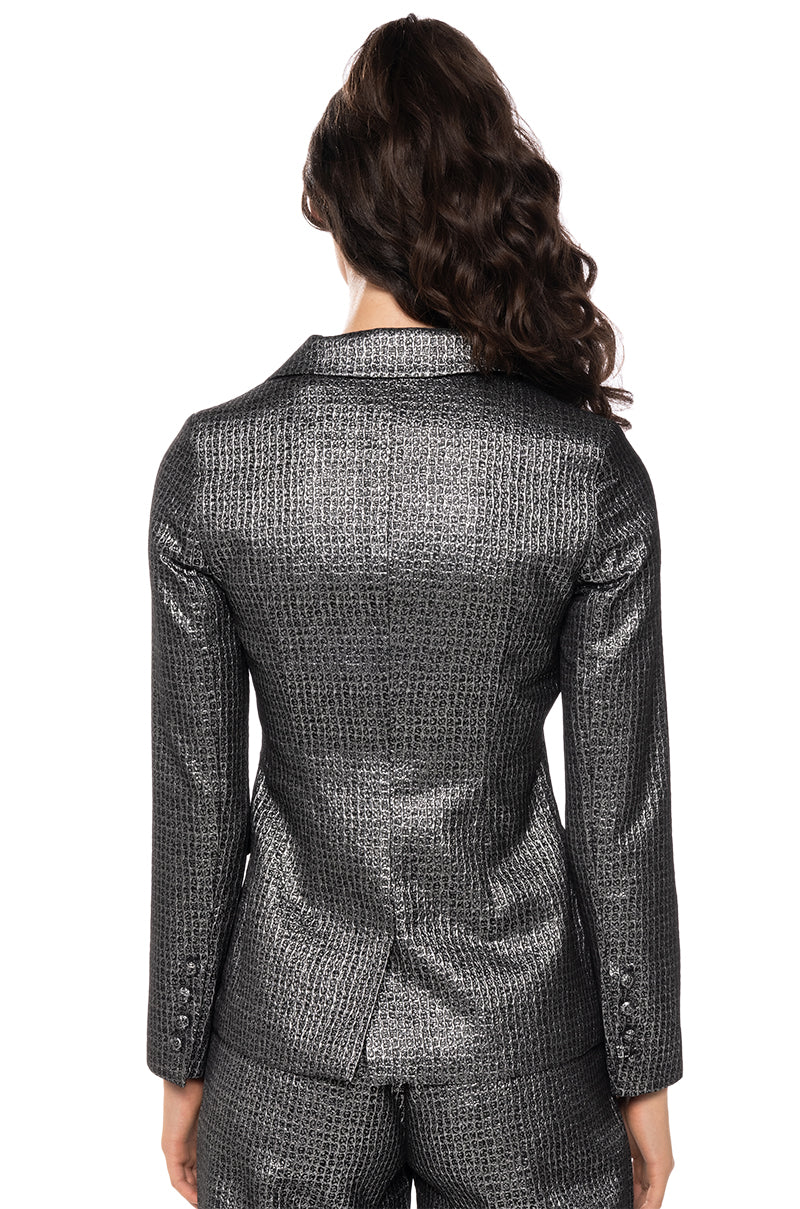 Full View Evening Calls Brocade Blazer