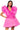 Front View Ever After Ruffle Sleeve Pleated A Line Mini Dress In Pink