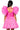 Full View Ever After Ruffle Sleeve Pleated A Line Mini Dress In Pink