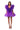 Extra View Ever After Ruffle Sleeve Pleated A Line Mini Dress In Purple