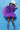 Extra View Ever After Ruffle Sleeve Pleated A Line Mini Dress In Purple