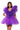 Front View Ever After Ruffle Sleeve Pleated A Line Mini Dress In Purple