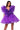 Side View Ever After Ruffle Sleeve Pleated A Line Mini Dress In Purple