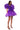 Detail View Ever After Ruffle Sleeve Pleated A Line Mini Dress In Purple