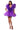 Full View Ever After Ruffle Sleeve Pleated A Line Mini Dress In Purple