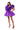 Extra View Ever After Ruffle Sleeve Pleated A Line Mini Dress In Purple