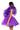 Extra View Ever After Ruffle Sleeve Pleated A Line Mini Dress In Purple