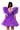 Extra View Ever After Ruffle Sleeve Pleated A Line Mini Dress In Purple