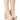 Front View Exactly Sis Knit Fold Over Chunky Heel Platform Boot In Nude