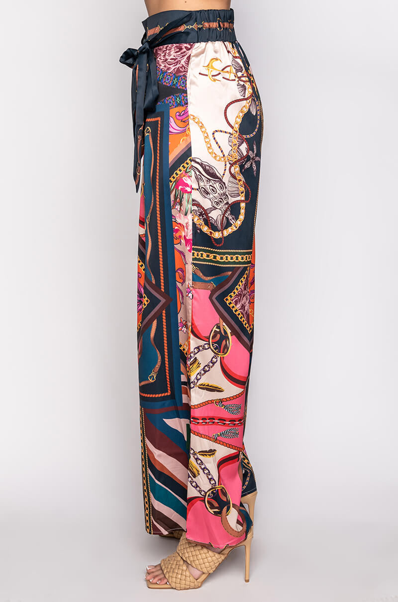 Detail View Excuse Me Tie Front Wide Leg Palazzo Pants 3