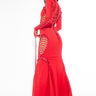 Front View Expensive Drinks Lace Up Maxi Dress