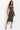 Front View Extra Fine Midi Dress in Olive