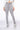 Front View Extreme Stretch High Waisted Skinny Jeans With Rhinestones