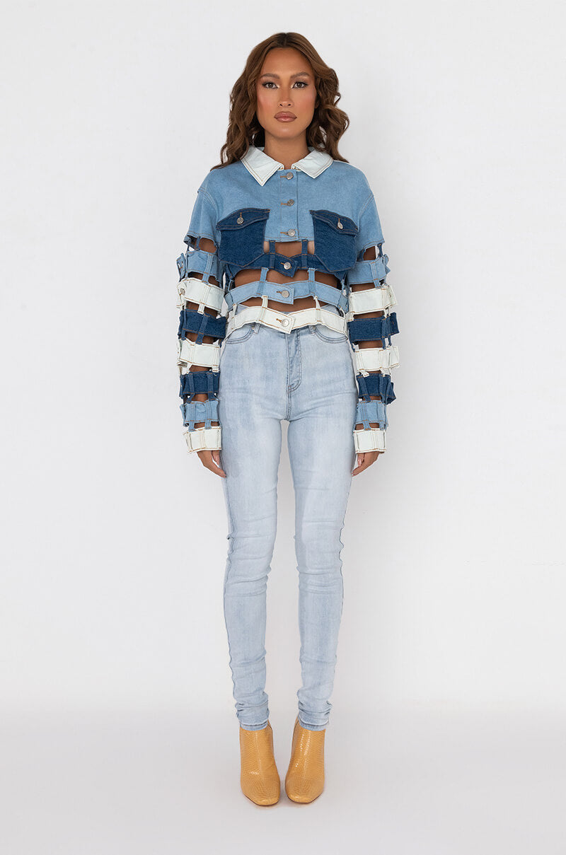 Full View Extreme Stretch Skinny Jeans Butterfly 13