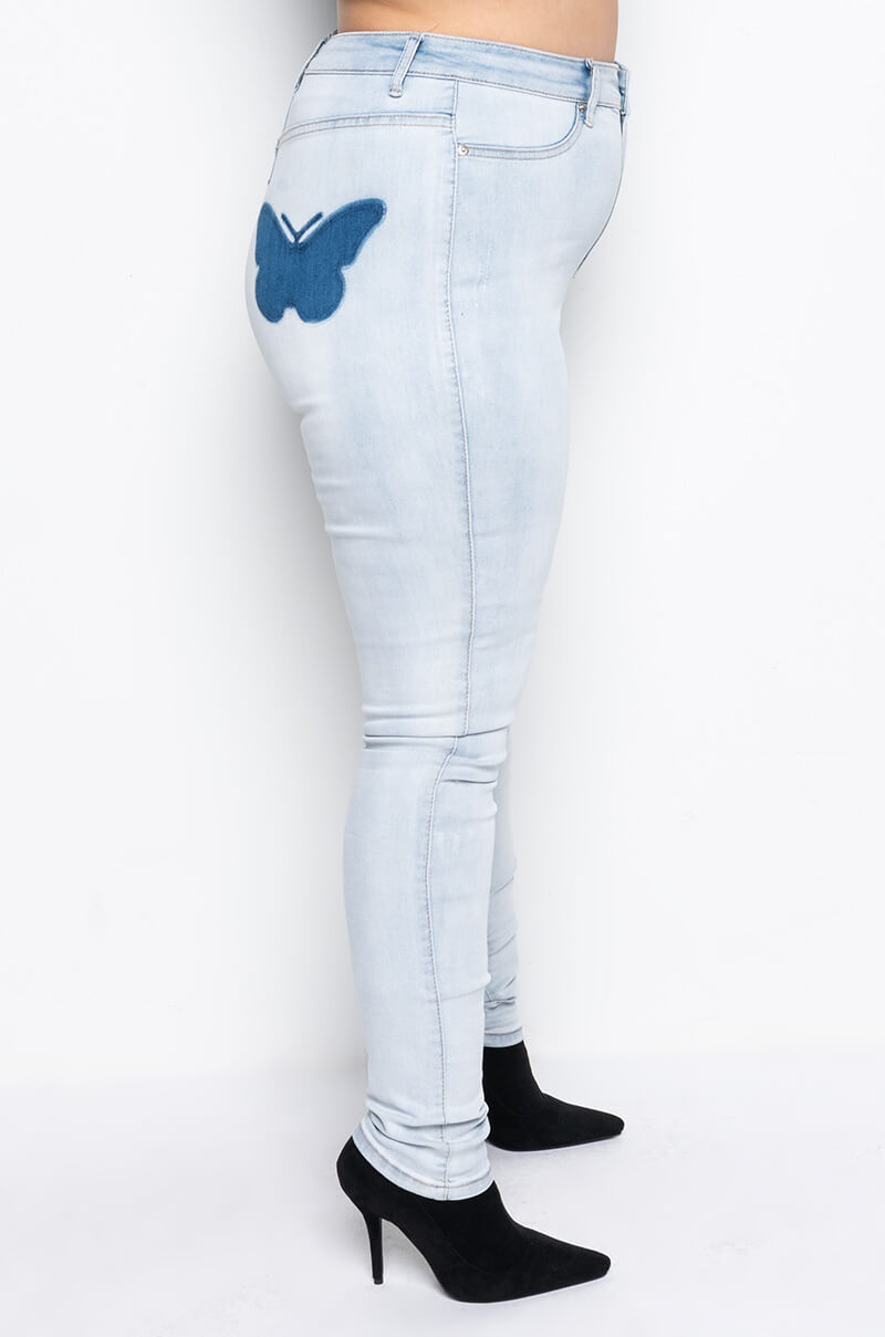 Extra View Extreme Stretch Skinny Jeans Butterfly 16