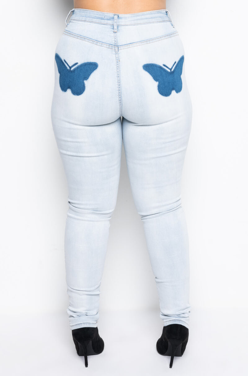 Extra View Extreme Stretch Skinny Jeans Butterfly 19