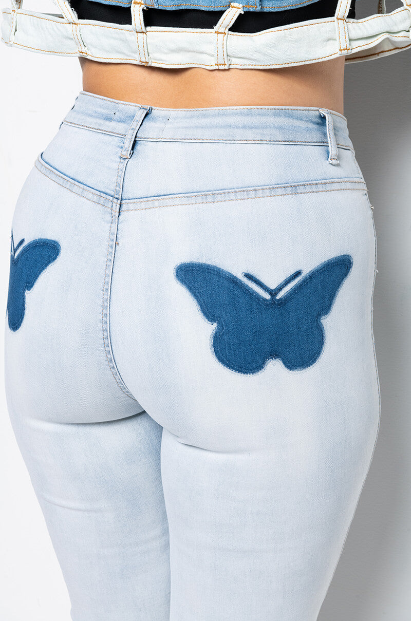 Extra View Extreme Stretch Skinny Jeans Butterfly 21