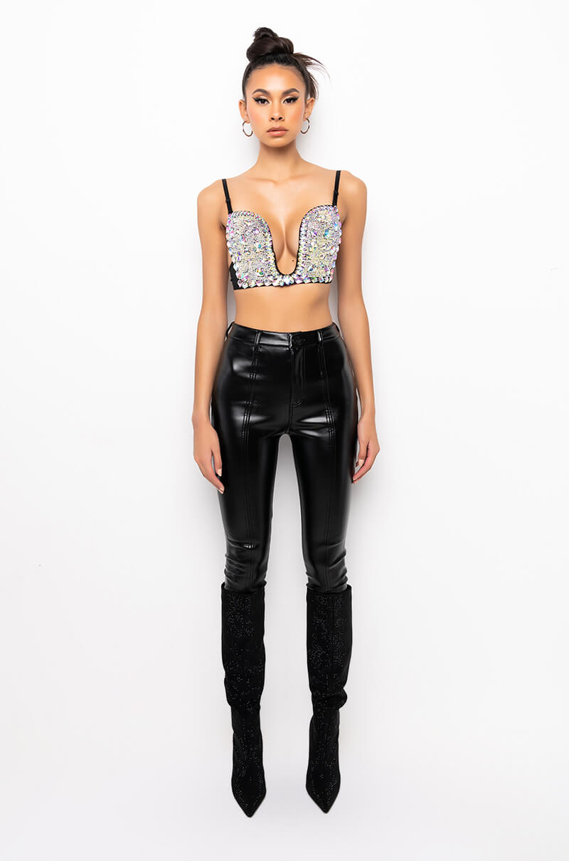 Extra View Exxxpensive To Be Me Rhinestone Bustier
