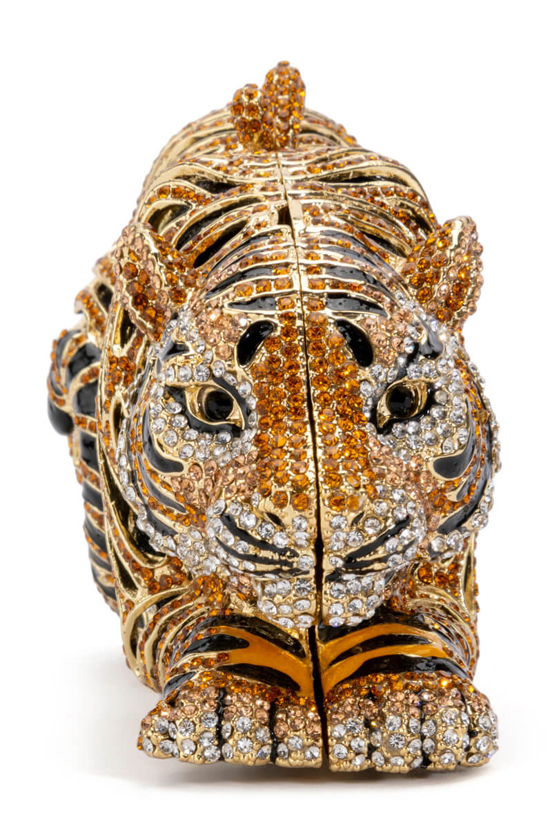 Full View Eye Of The Tiger Rhinestone Clutch
