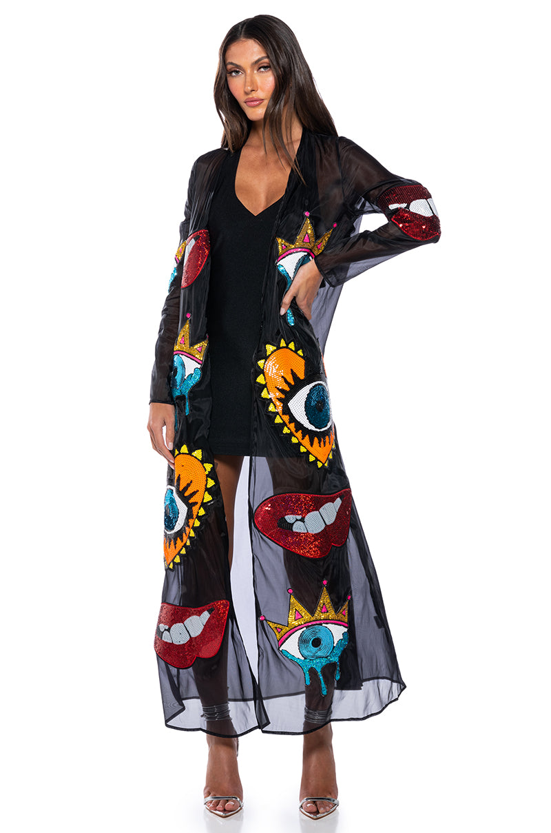 EYES WIDE SHUT SEQUIN HOLIDAY DUSTER view 0