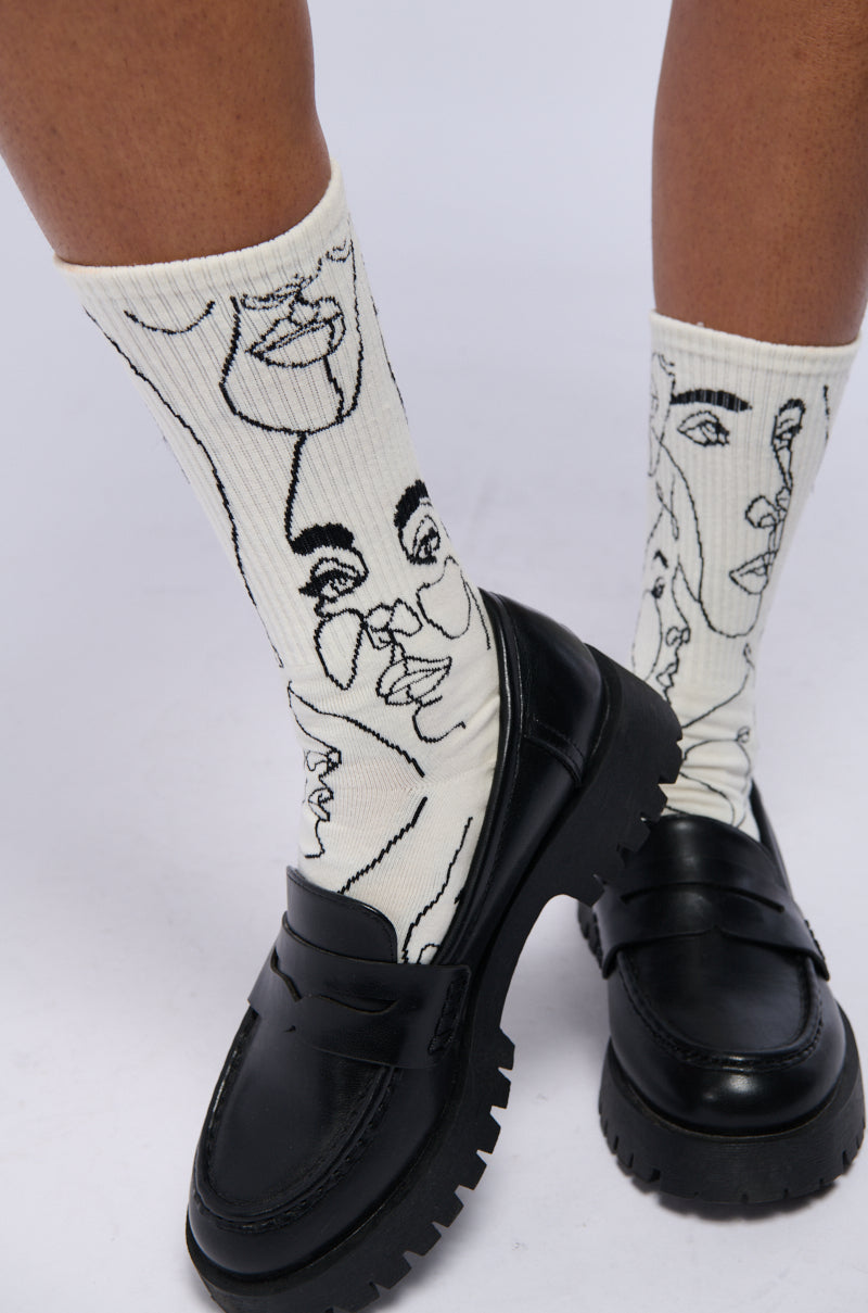 Front View Face It Face Socks 0