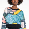 Front View Face To Face Printed Sweater