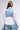 Back View Faith Denim Tie Poplin Blouse