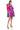 Back View Fall In Love Collared Mini Dress In Pink Multi