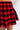 Detail View Fall Vibes Only Plaid Knit Mini Skirt in Red Multi