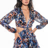 Front View Falling In Love Deep V Neck Romper