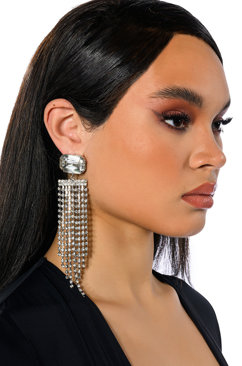 FALLING WATERS EMBELLISHED CHANDELIER EARRINGS view 0