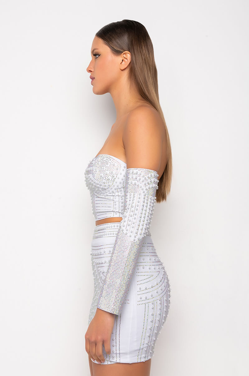 Detail View Fancy Like Me Embellished Bustier Top 3