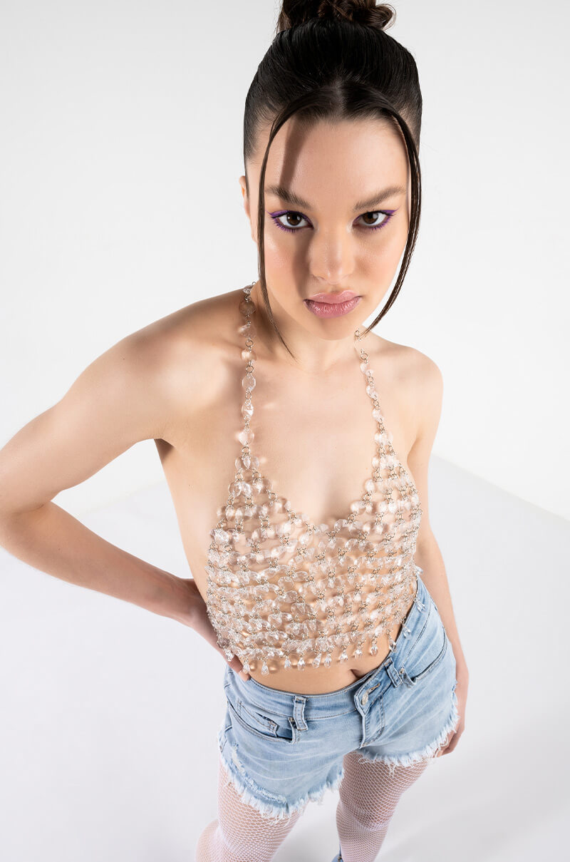 Front View Fantasy Drip Body Chain Harness